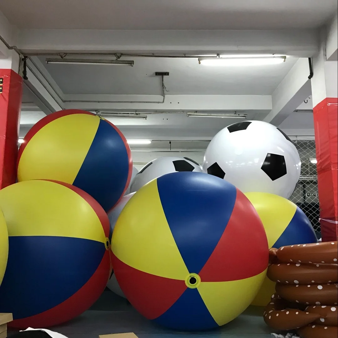 Factory Price Colorful Customized Pvc Beach Ball Plastic Eco Friendly Neon  Colorful Piece Large Inflatable Balls