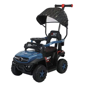 Remote Control Music Canopy Ride-on Toy Car for Children 2-4 Years Plastic 4-Wheel Vehicle