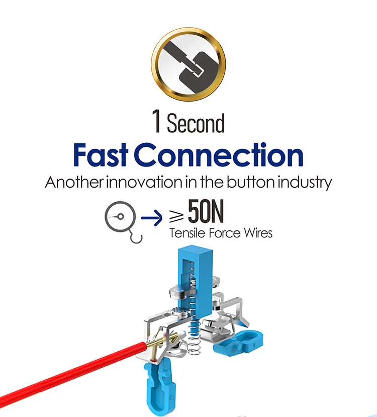 Windoo 22mm 25a High Power Antivandal Spring Quick Terminal 1 Second