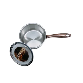 Modern Kitchen Classic SS 304 Cookware Small Milk Pan with Combination Lid
