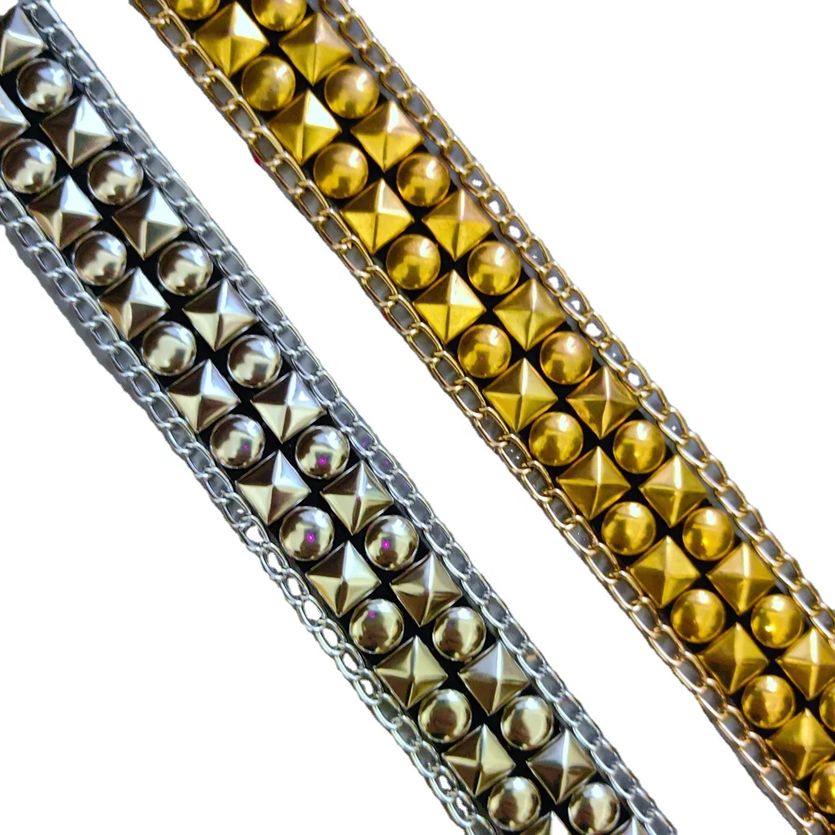 Оптовая продажа розничная Золотое серебро бронза тяжелая заклепка цепочки накладки для головных уборов сумок и одежды