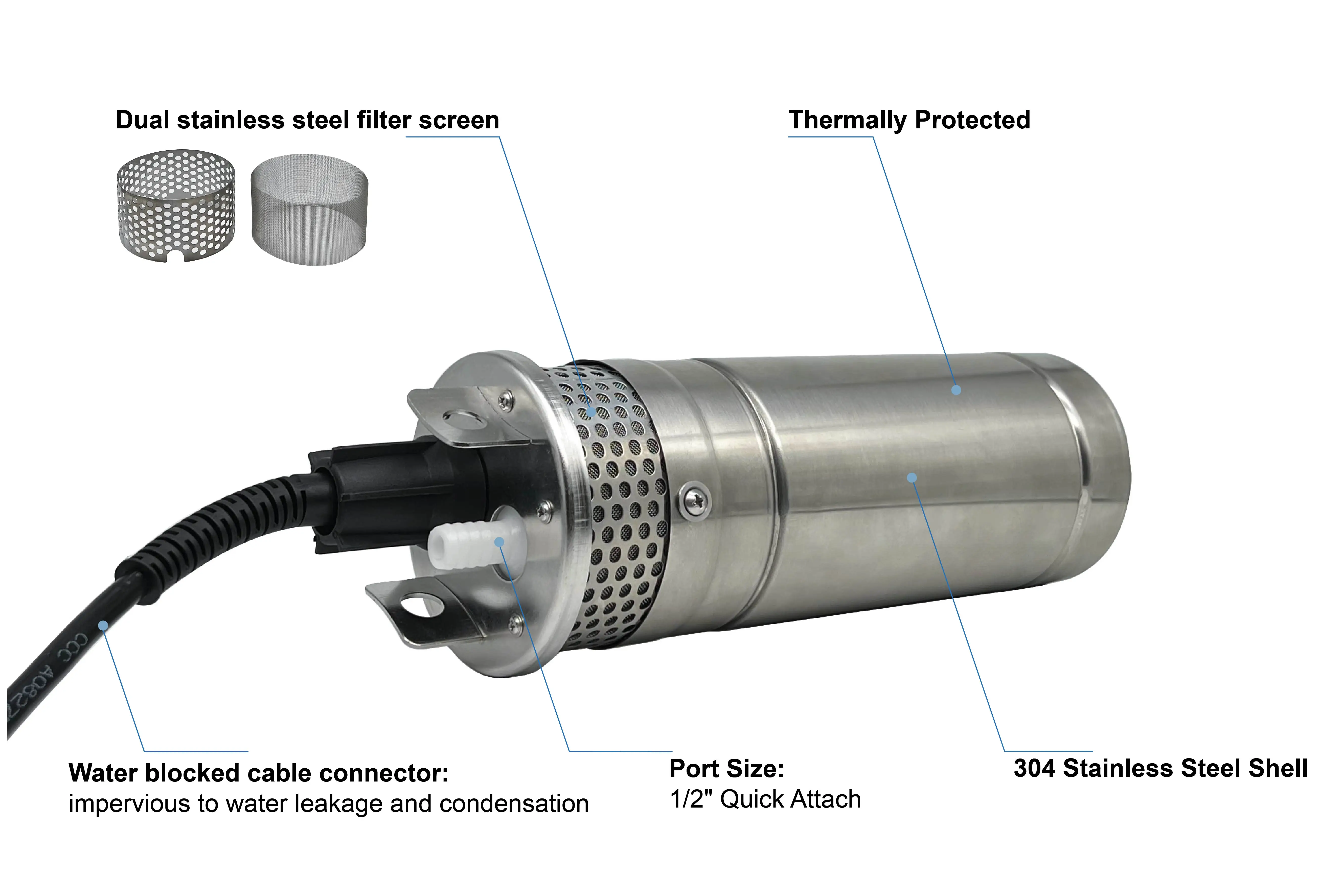 RANKING DC Solar Powered Submersible Water Well Pump System 24v Solar Fountain Water Pump Steel Stainless Cable Theory Roof