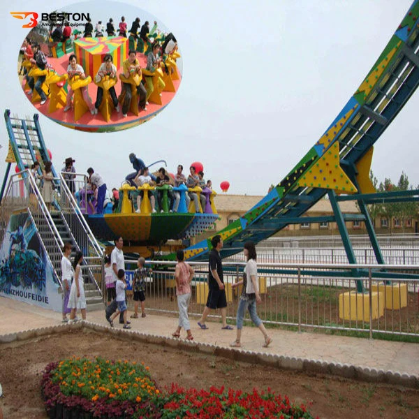 Competitive Price Amusement Park Games Thrilling Crazy ufo Spinning Ride and Glide Roller coaster for Sale