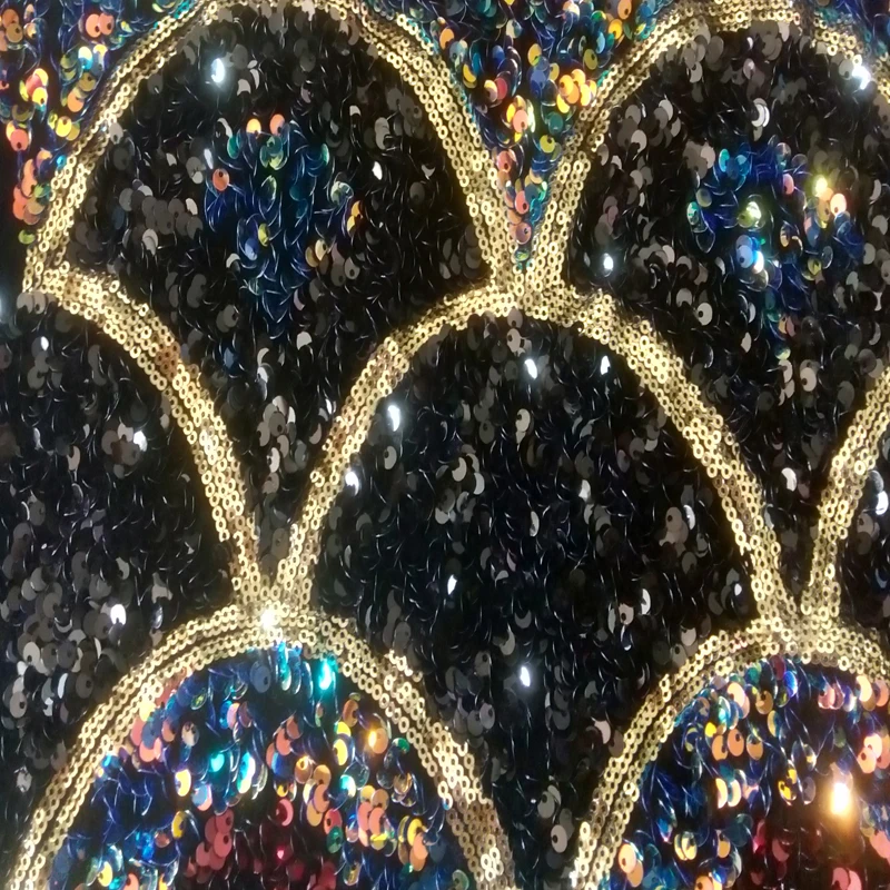 
2021 Новые поступления Роскошная бархатная эластичная красочная ткань с блестками оптом 