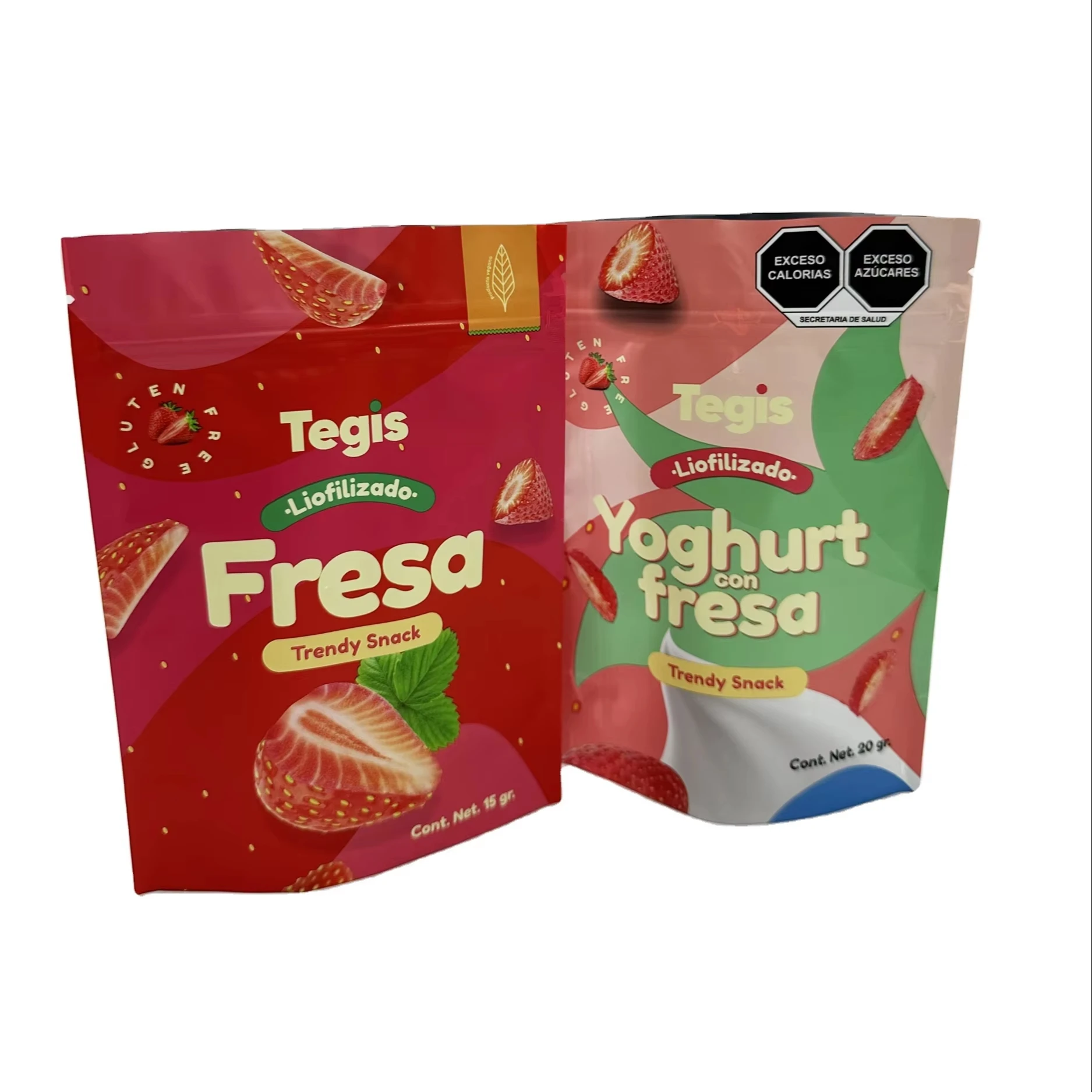 Custom Logo Stand Up Cooked Snack Nuts Chips Pouches With Zipper Reaseable Plastic Package Bags For Food Packaging