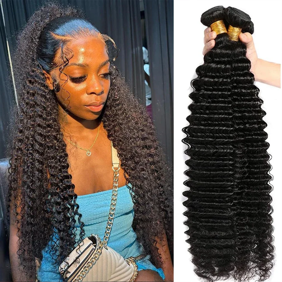 30 32 Inch Diepe Golf Braziliaanse Remy Haarextensies Voor Vrouwen_voghion.com