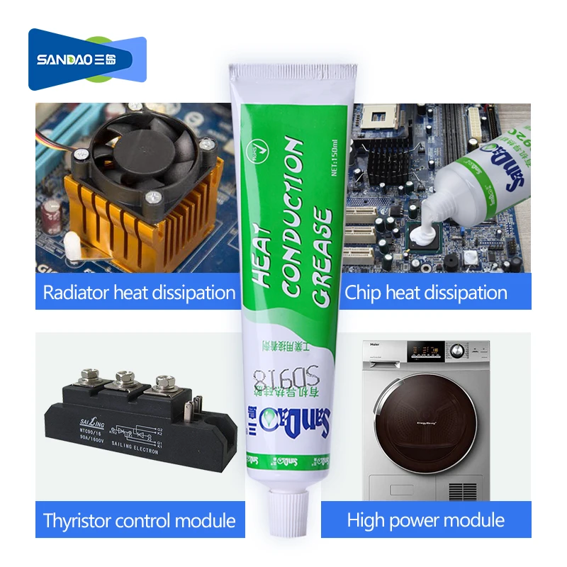 Cheap Sd918 White Thermal Conductive Silicone Adhesives Good Glue