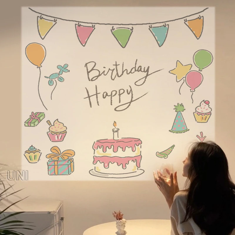 Kid's Atmosphere Projector Creative Educational Toys Party Birthday Decoration Gift Cartoon Mini Projector Toys for Children