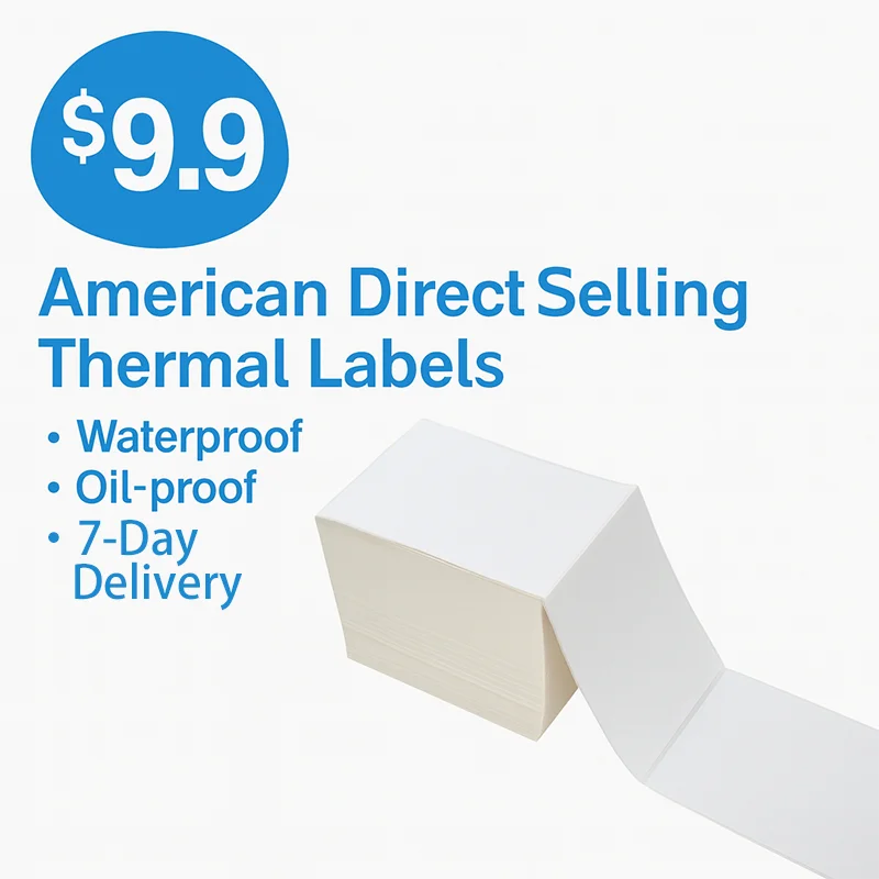 American Direct Selling Cross-Border Three-Proof Express Waybill Printing Paper 4*6 Thermal Label 500PCS in Fold