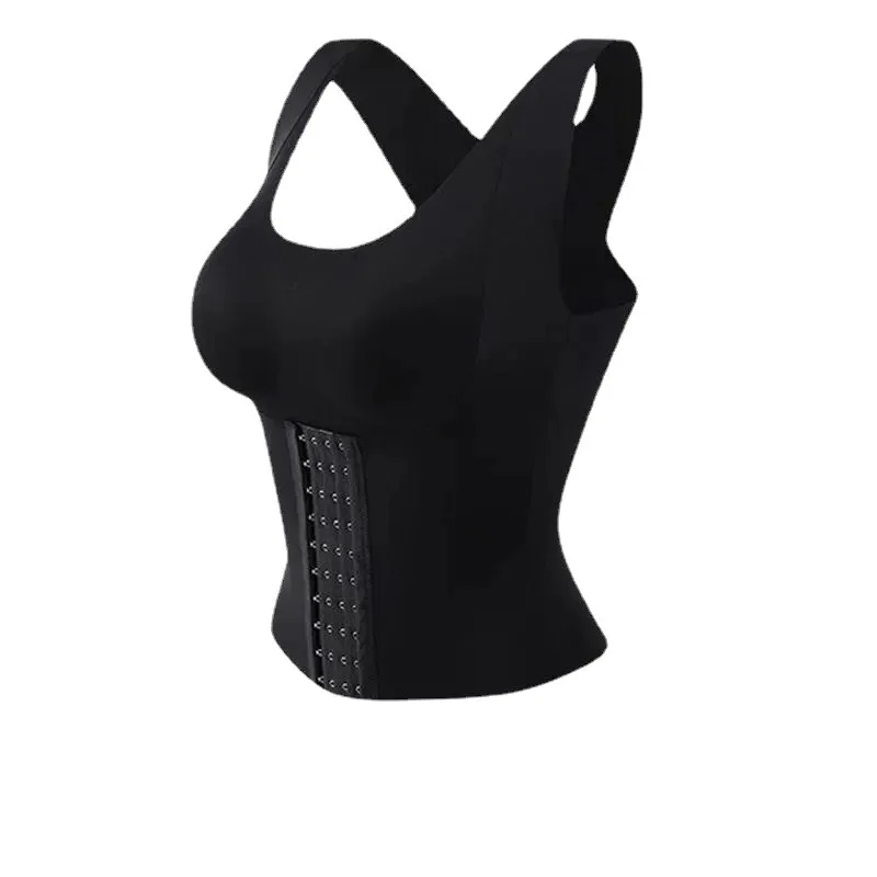 Four-in-One Correction Shaper Large Size Chest & Waist Support Long Back Hunchback Gathered Steel Ring Belly Shaping Clothing