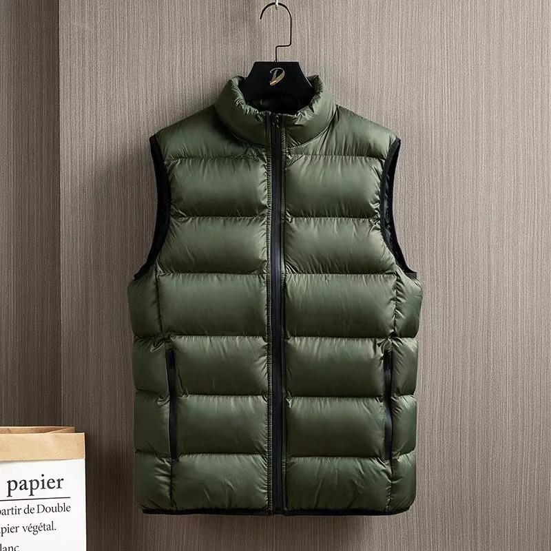 Men's Winter Custom Daily Life Lightweight Down Gilet Cotton Puffer Padded Quilted vest Sleeveless Jacket_voghion.com