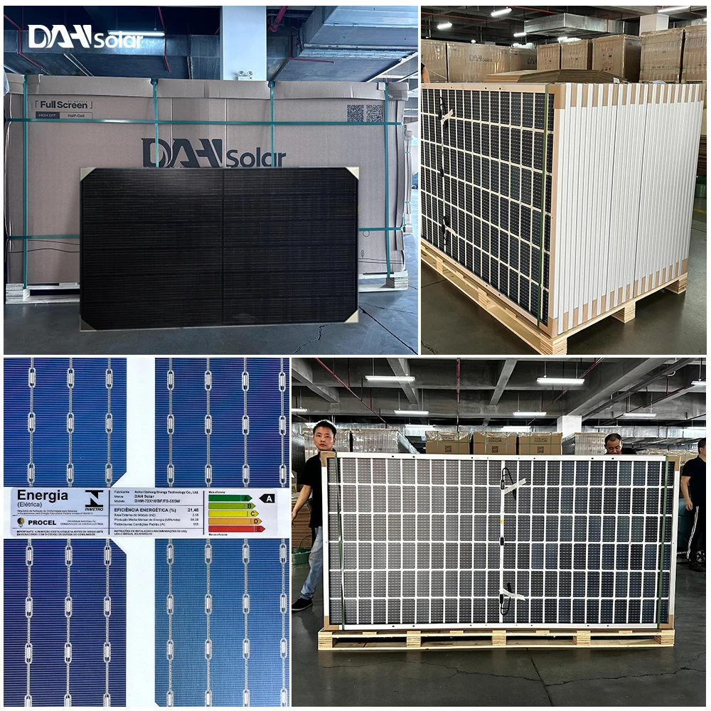 Rotterdam Stock N Type Paneles Solares Costo 600w 610w 630w Double Glass Bifacial Europe Solarpanels