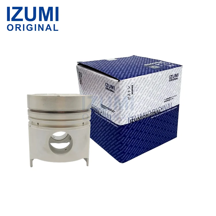 IZUMI ORIGINAL ลูกสูบแบบ 4BA1 พร้อมแหวนลูกสูบแบบชุด ใช้ได้กับเครื่องยนต์ Isuzu เครื่องกำเนิดไฟฟ้า แทรกเตอร์ และเครื่องขุดเจาะ