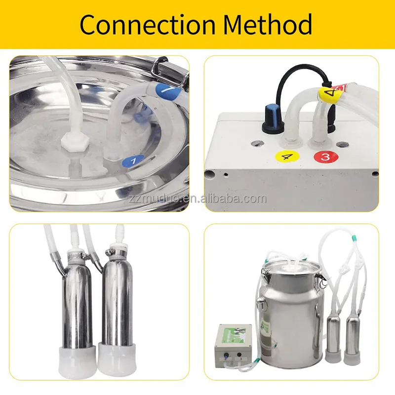 10l Vacuum Type Automatic Dairy Cows Goat Sheep Milk Machine Pulsation Portable Electric Cow