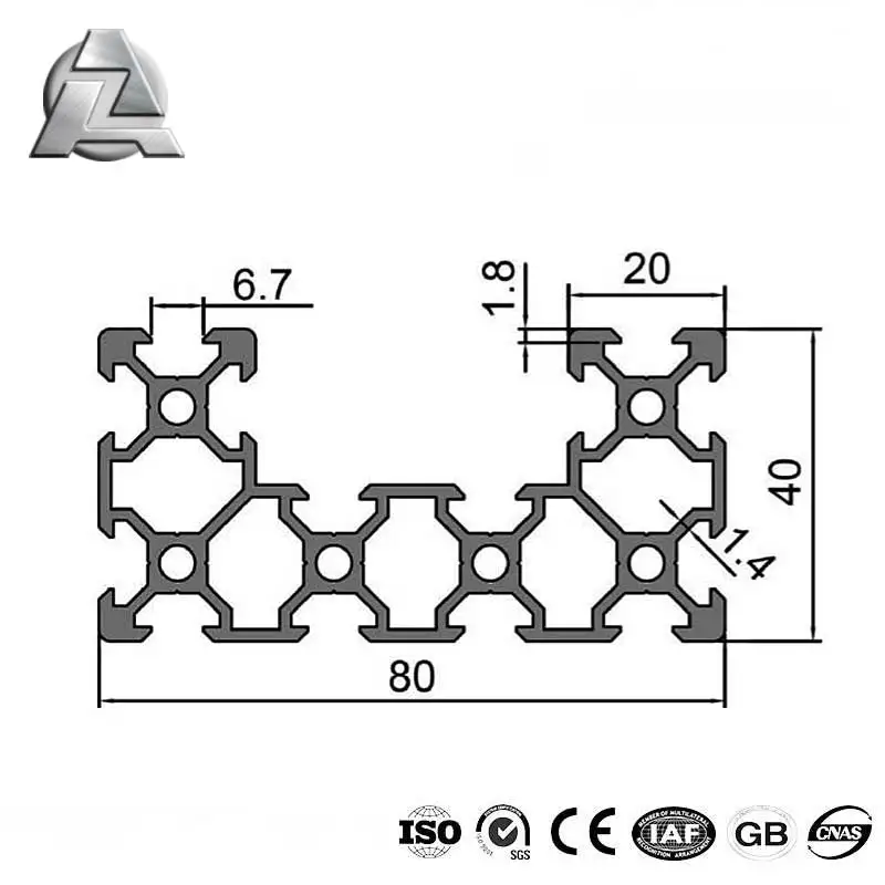 CNC Engraving Machine Frame 4080 Cbeam Aluminum Extrusion Vslot Profile 1500mm v Slot
