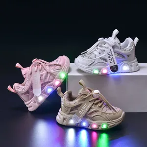 Fashion Children's LED Luminous Soft Girls Casual Shoes Kids Sneakers Girls Led Light Kids Shoe