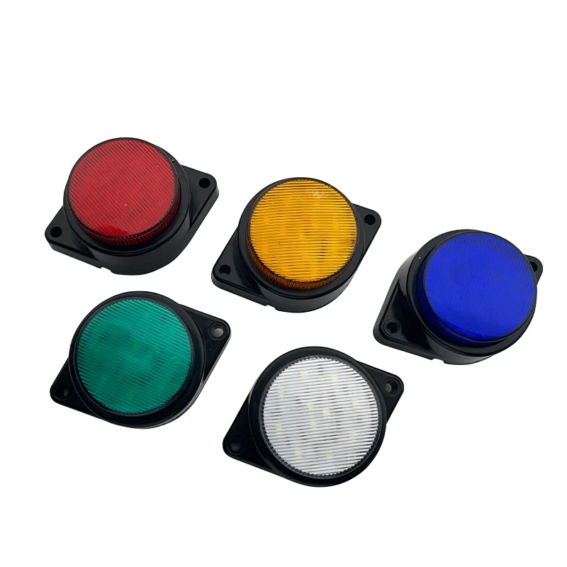 20X 3/4" 12V Marker Lights LED Truck Trailer Round Side Bullet Light Amber Red E - Foto 2