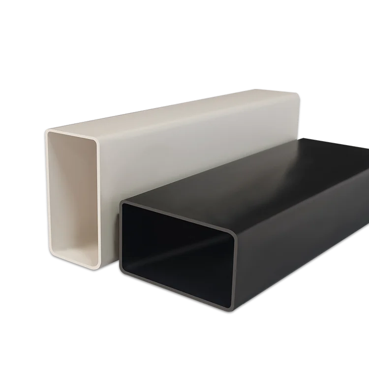4 Inch square Pvc Pipe 25mm 50mm 62mm 70mm 83mm 100mm Coloured Square Flat Pipe Water Villa DrainPvc Pipe Manufacturers