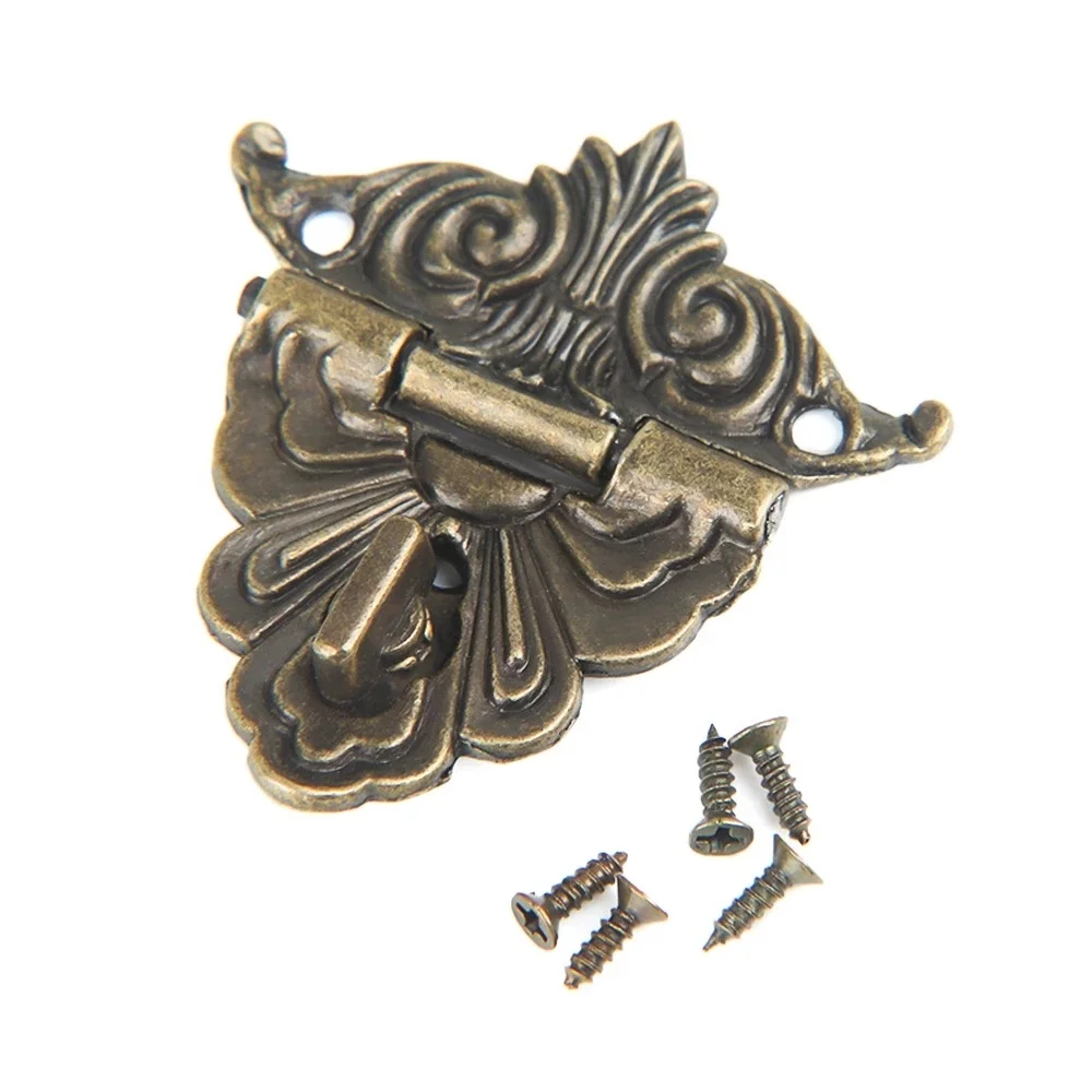 Высококачественная коробка с пряжкой из античного сплава деревянная для вина замок фурнитура