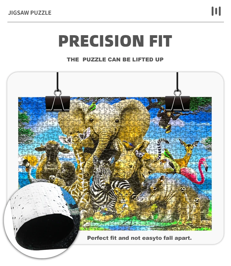 High Quality Custom Printing 500 1000 Pieces Super Hero Cartoon Jigsaw