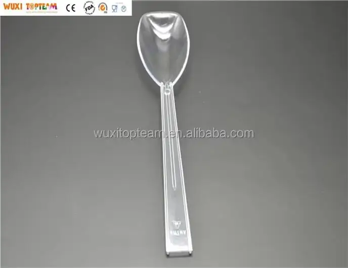 Heavy Duty Transparent  Plastic Serving Spoons Colored Plastic Spoons Reusable Buffet Spoons for Party