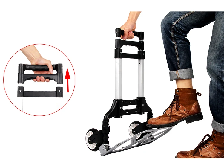 Extendable Shopping Cart Trolley Metal Hand Pull Cart Carro De Mano