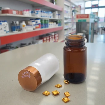 60ml 75ml 100ml Clear Amber Frost Glass Medicine Bottles Screw Cap
