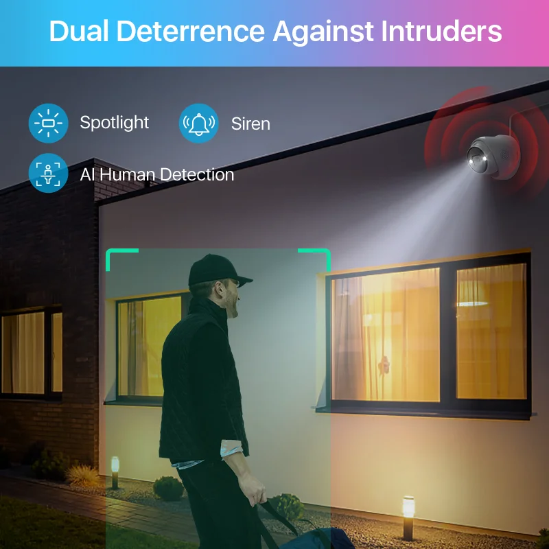 8MP Face Recognition Camera PoE 4K AI Technology Night Vision Outdoor Security Camera With Sound Network Security Cameras