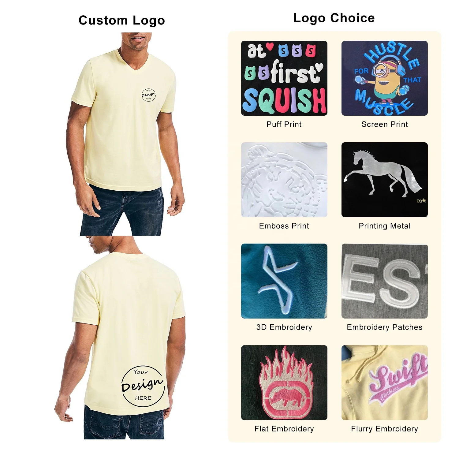 JL1107F Wholesale Fitted Slim Fit Men High Quality Deep V Neck T-Shirts Cotton Purple Solid Color T Shirts for Men