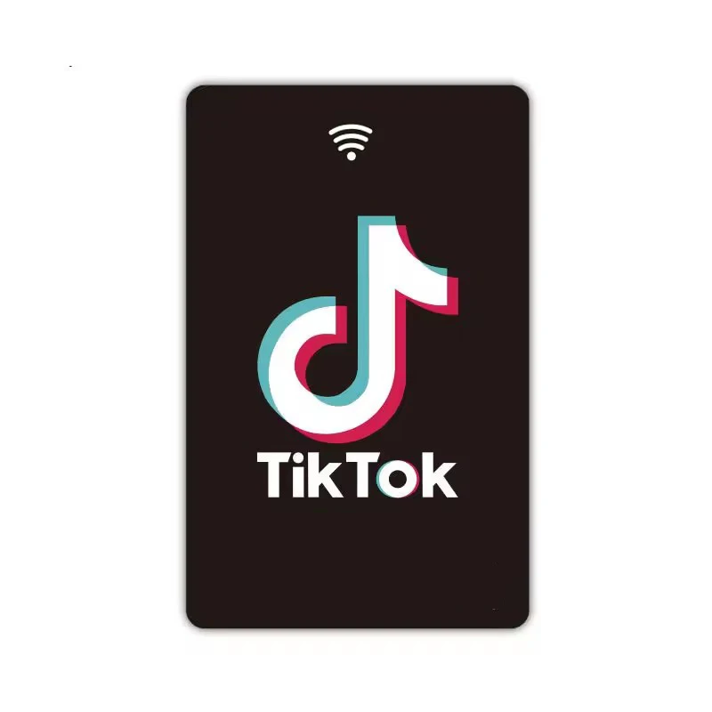 Customized NFC RFID Business Card Chip Social Media Business RFID Card TikTok Google Review YouTube Facebook PVC ID IC Card