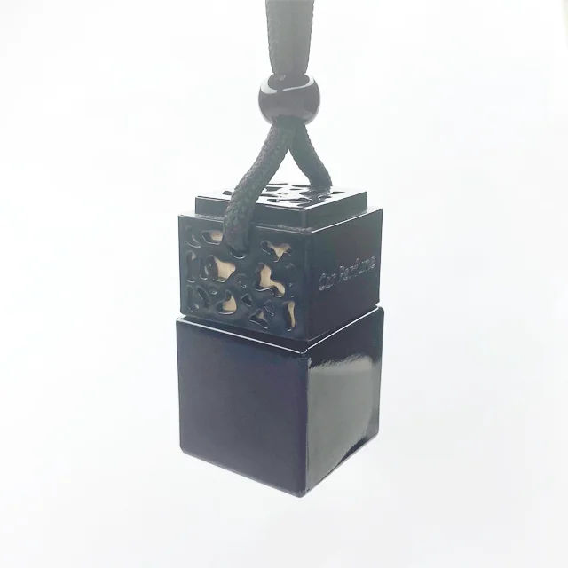 8ml Square Bottle for Hanging Car Air Freshener Perfume Pendant Empty Glass Car Diffuser Bottle