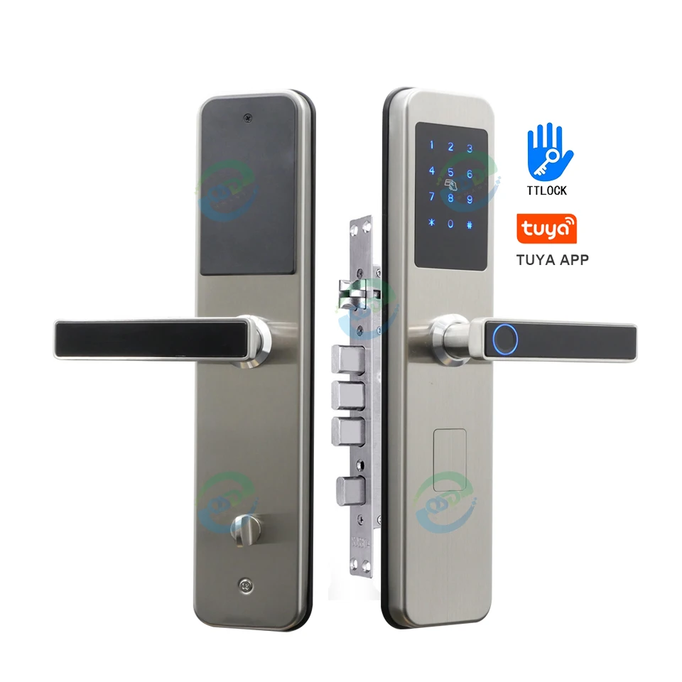 Stainless Steel Waterproof Cerradura Inteligente WiFi APP Fingerprint Door  Handle Digital Ttlock Tuya Smart Lock for Front Door - China Smart Lock,  Smart Door Lock