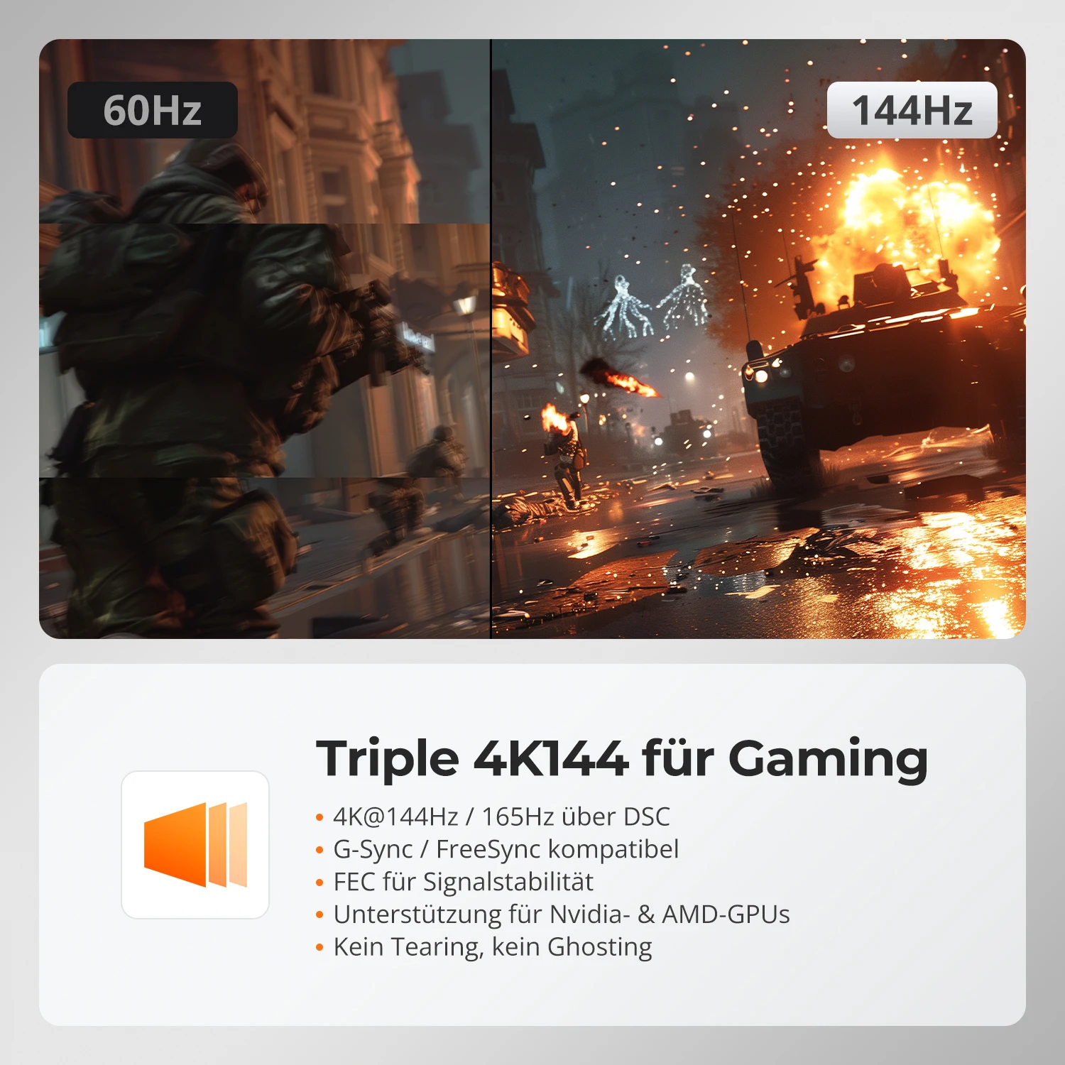 TESmart DP 1.4 Triple 8K@60Hz KVM-Switch-Gaming-Dock für 2 PCs und 3 Monitore, mit EDID, G-Sync und FreeSync_voghion.com