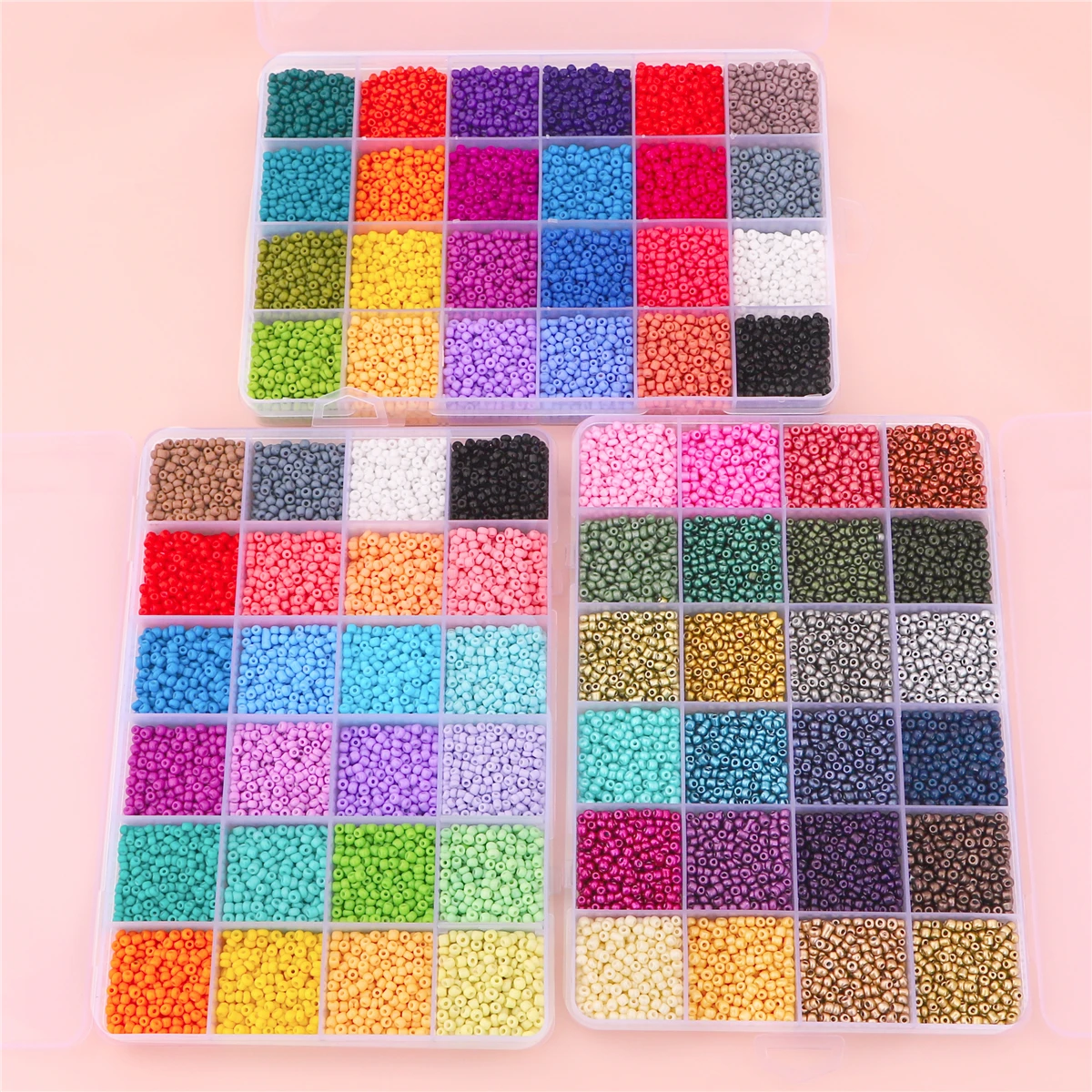 Set Di Perline 3 Mm 24 Colori – 13200 Pezzi Con Lettere, Ciondoli E Accessori Per Creare Gioielli - 2