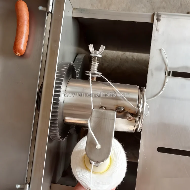 Edelstahl-Hotdog-Bindemaschine für Würstchen, schnell knotend, neuwertig, manuelle Spannung – Detail 3
