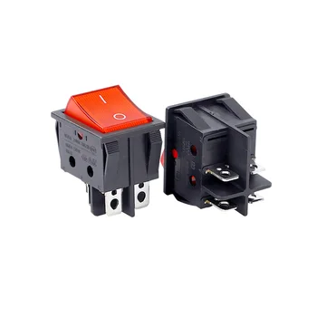 LECI Rocker Switch 16A 250Vac T85 1E4 Electric Power Switch Rocker Switch with Red Light