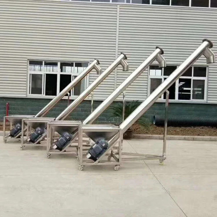  Spiral Flexible Hopper Screw Conveyor for  Food Production Line