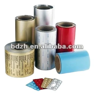 Печать на заказ 20mic OPA/AL/PVC PTP алюминиевая фольга термогерметизирующая для ПВХ блистера