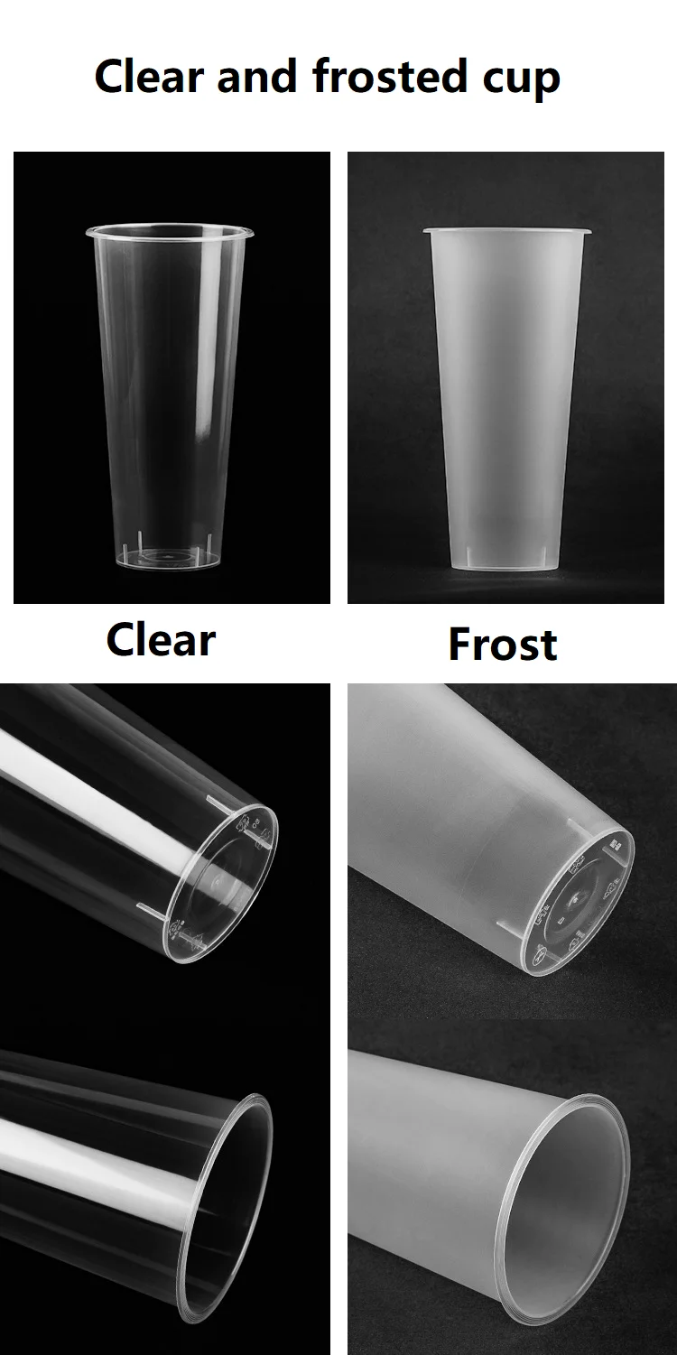 Wholesale Custom Printed 12oz 16oz 24oz 32oz Hot Cold Drinking Plastic Pp Cup Injection Milk Tea