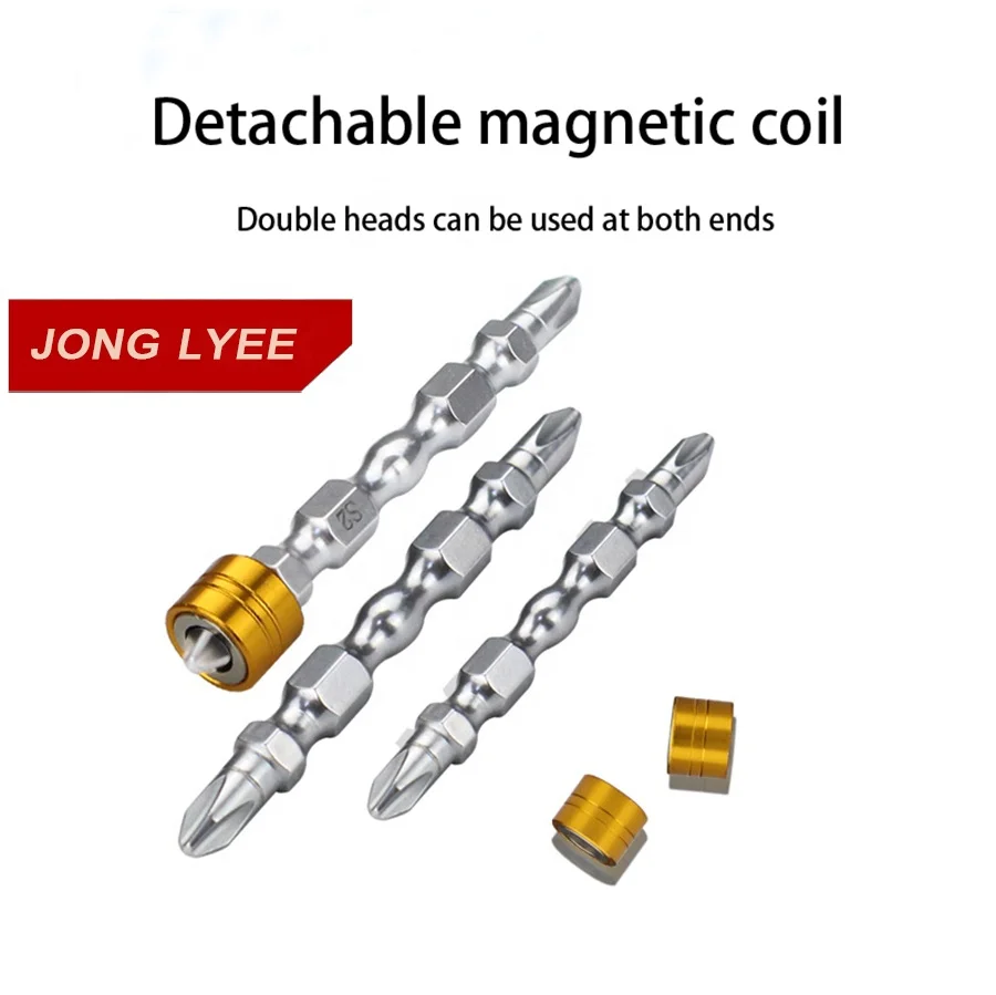 Jonglyee 6.35mm*65mm Screwdriver Bits Set With Ph2 Head S2