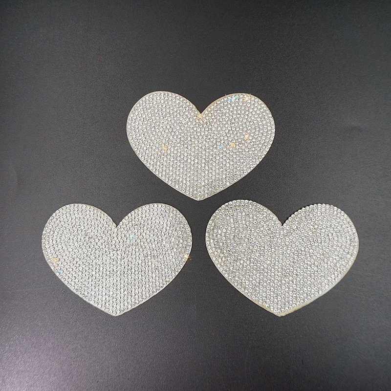Christmas clothing decoration rhinestone applique trim butterfly glitter iron on patches embellishments for clothing
