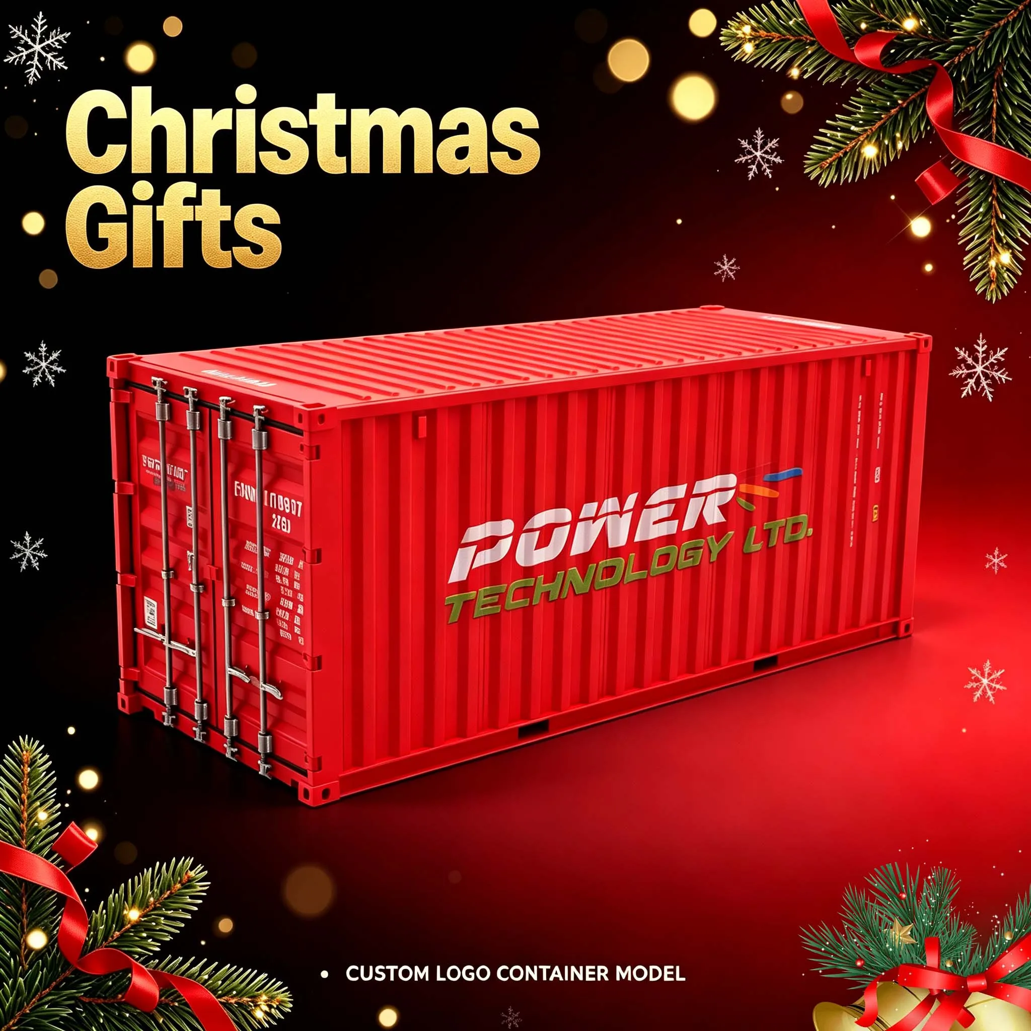 【LAC】Christmas Sale Simulation Container Model High Detail Scale Logistics Box Model for Desktop Display Collection
