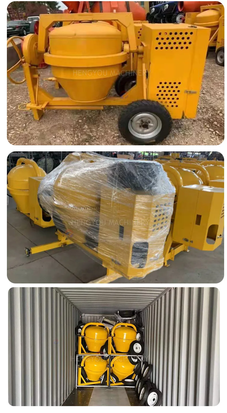 Gasoline 500l 560l 700l Small Concrete Mixer Machines Diesel Factory