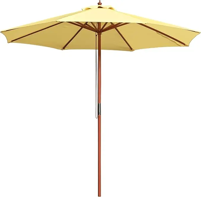 Ombrellone da giardino in legno per terrazzo e spiaggia_voghion.com