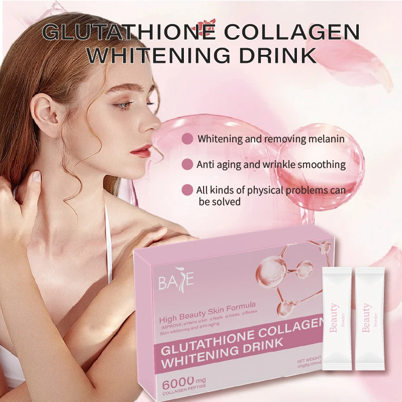 Best Beauty Hair Skin Care Vitamin c Glutathione Skin Whitening Powder  Drink Collagen Powder Sachet for Beauty Skin Whitening