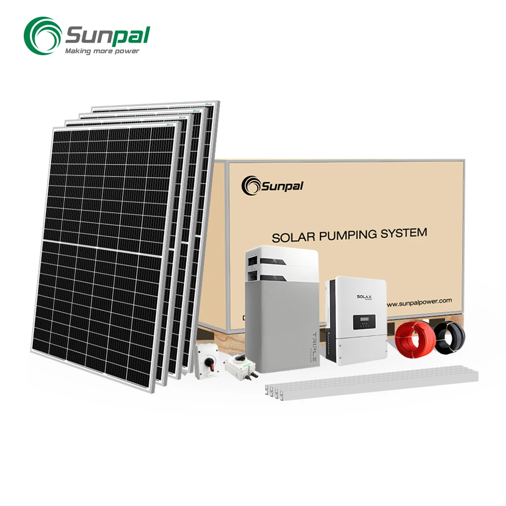 Sunpal Home Off Grid Solar System Complete Kit 5Kw 10Kw 12Kw Hybrid Solar Energy Power System With Lithium Battery