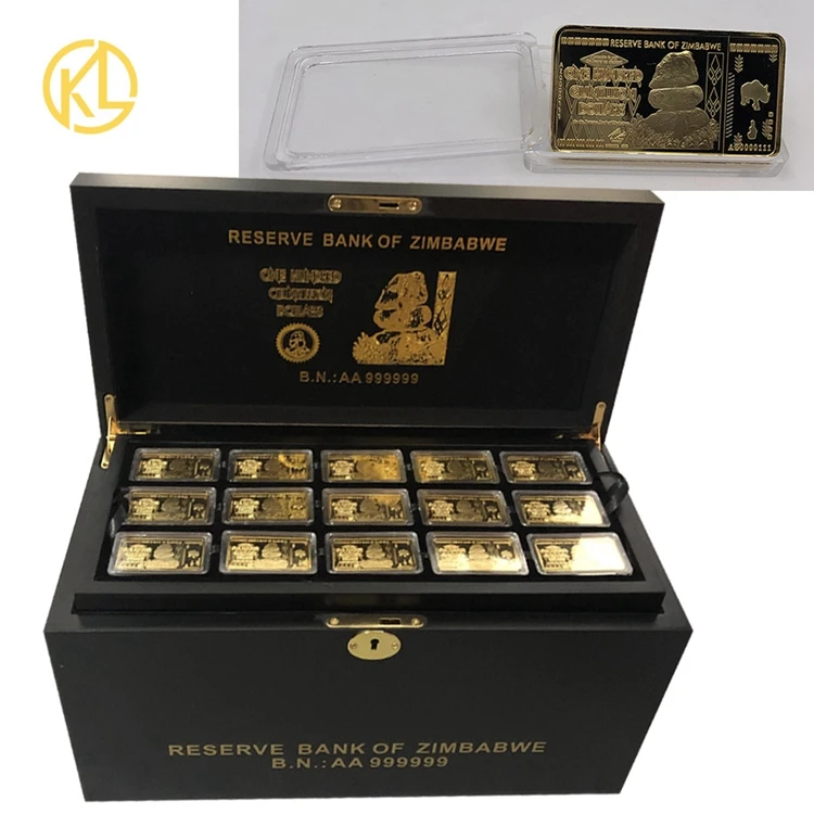 パラパラ　SEF GOLD 005〜009 非売品 Free Fedex Shipping - 270pcs Gold Plated Zimbabwe Ingots