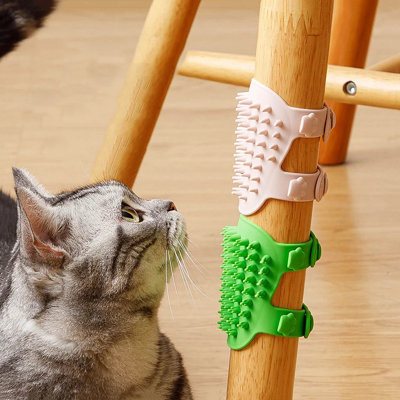 Cat Massage Comb Silicone Pet Removing Float Brush Massage Cat Massage