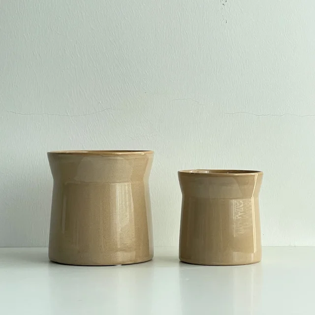 Reactive Glazed Ceramic Flower Pot Jar Home Garden Planters Indoor Plants