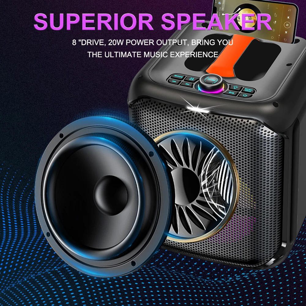 SING-E ZQS8181 Portable Outdoor Subwoofer Karaoke Speaker